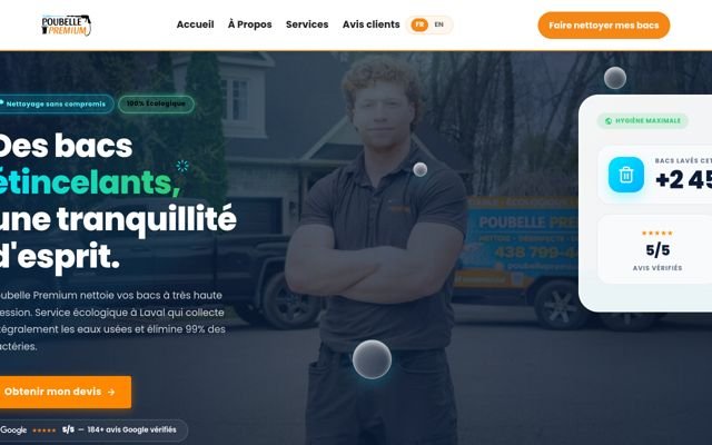 Site web de Poubelle Premium